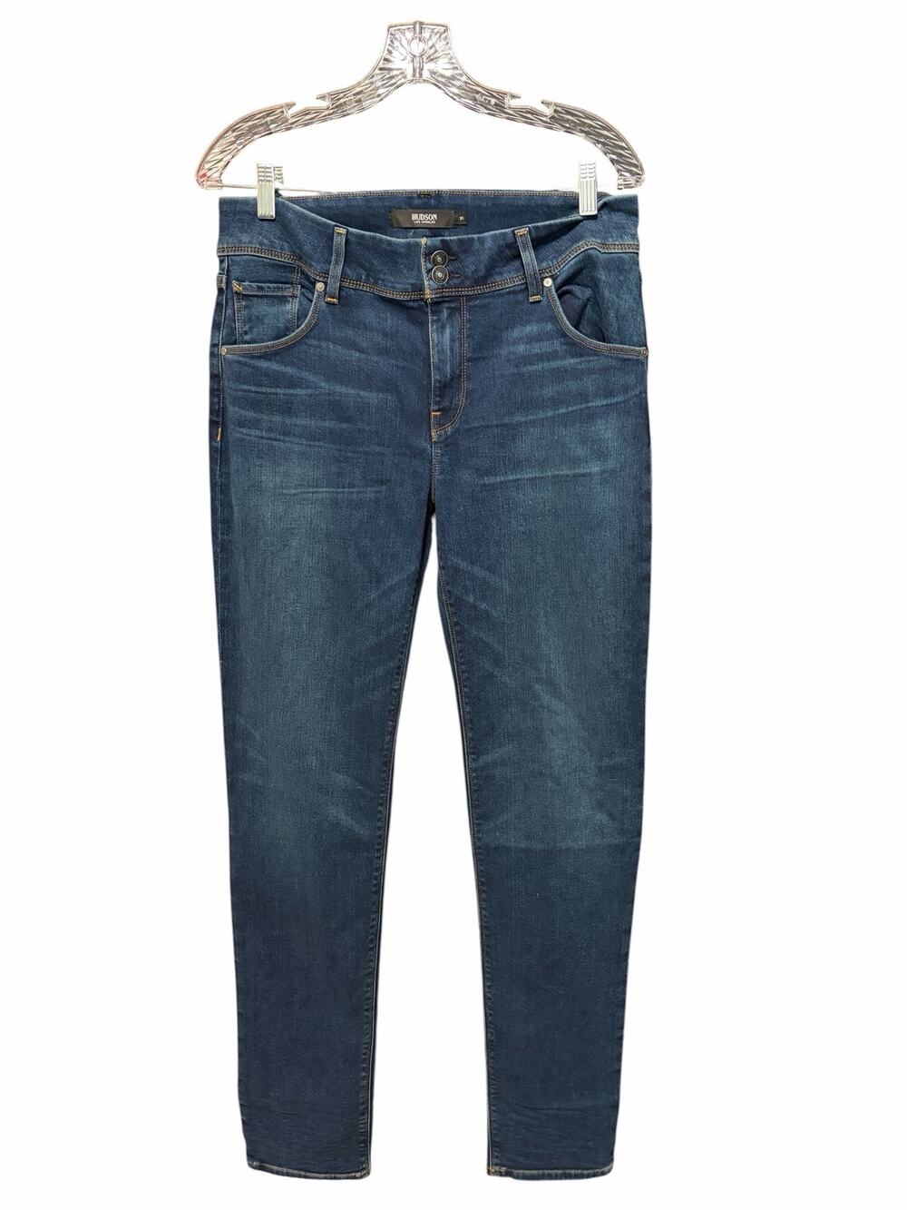 Hudson Collin Midrise Skinny Jeans 31 Dark Wash Stretch NWT MSRP $195